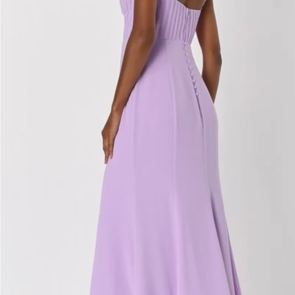 Sweetest Splendor Lilac Sleeveless Pleated Bustier Maxi Dress Size XL - Picture 3 of 7